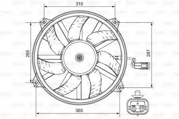 Ventilator radiator PEUGEOT 807 (E) - Cod intern: M20398445 - LIVRARE DIN STOC in 24 ore!!!