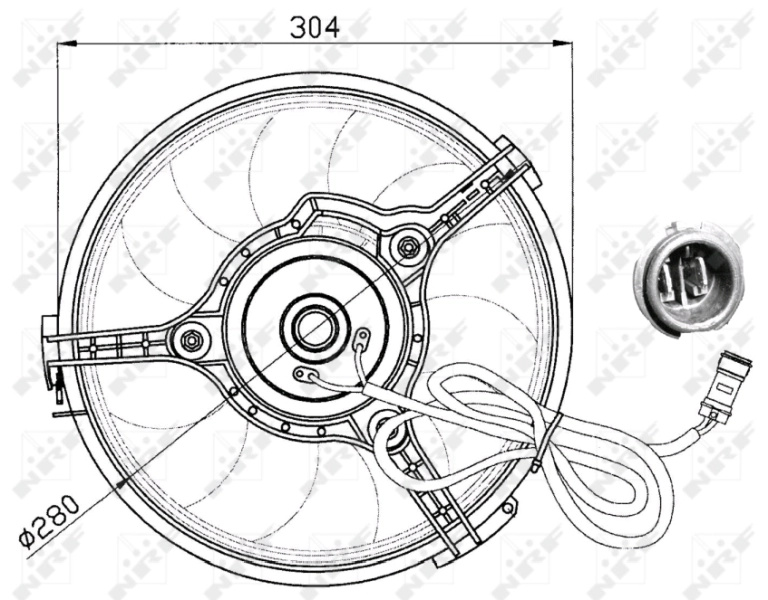 Ventilator radiator racire NRF VW PASSAT
