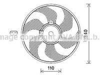 Ventilator radiator RENAULT CLIO III BR0 1 CR0 1 AVA RT7567