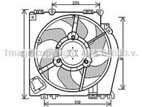 Ventilator radiator RENAULT CLIO III BR0 1 CR0 1 AVA RT7542