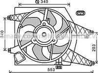 Ventilator radiator RENAULT CLIO III BR0 1 CR0 1 AVA RT7548