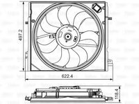 Ventilator, radiator RENAULT KADJAR (2015 - 2016) VALEO 698582 piesa NOUA