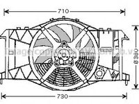 Ventilator radiator RENAULT LAGUNA I Grandtour K56 AVA RT7533