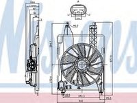 Ventilator radiator RENAULT MEGANE II BM0 1 CM0 1 NISSENS 85706