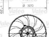 Ventilator radiator SAAB 9-3 YS3F VALEO 696003