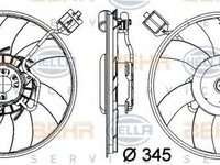 Ventilator radiator SAAB 9-5 YS3G HELLA 8EW 351 041-471