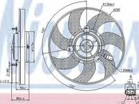 Ventilator radiator SEAT ALTEA XL 5P5 5P8 NISSENS 85733