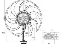 Ventilator, radiator SEAT CORDOBA (6L2) (2002 - 2009) NRF 47373