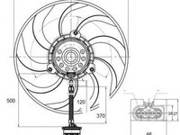 Ventilator radiator SEAT CORDOBA 6L2 NRF 47373