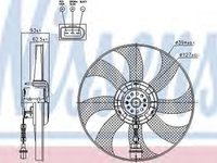 Ventilator radiator SEAT IBIZA IV 6L1 NISSENS 85549