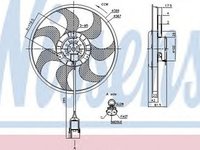 Ventilator radiator SEAT IBIZA IV 6L1 NISSENS 85795
