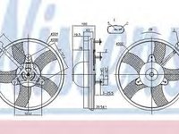 Ventilator radiator SEAT IBIZA IV 6L1 NISSENS 85759