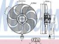 Ventilator radiator SEAT IBIZA IV 6L1 NISSENS 85690