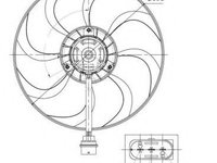 Ventilator, radiator SEAT IBIZA V (6J5, 6P1) (2008 - 2020) NRF 47375