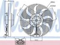 Ventilator radiator SEAT LEON (1M1) (1999 - 2006) NISSENS 85715