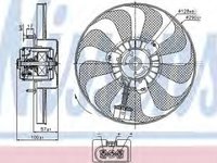 Ventilator radiator SEAT LEON 1M1 NISSENS 85684