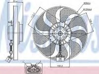 Ventilator radiator SEAT LEON 1M1 NISSENS 85715