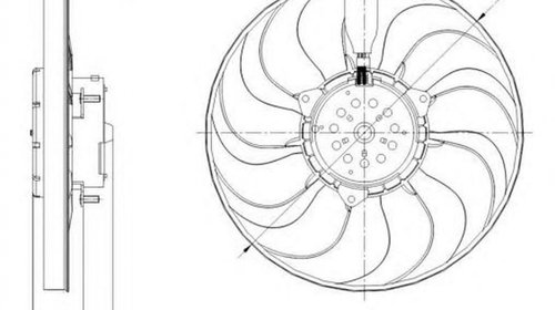Ventilator radiator SEAT LEON 1M1 NRF 47392