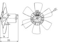 Ventilator radiator SEAT TOLEDO I 1L NRF 47391