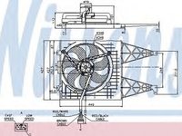 Ventilator radiator SEAT TOLEDO II 1M2 NISSENS 85249
