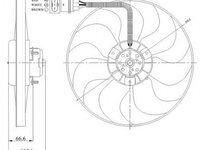 Ventilator radiator SKODA FABIA Combi (6Y5) (2000 - 2007) NRF 47204