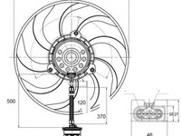 Ventilator radiator SKODA FABIA Combi (6Y5) - OEM - NRF: NRF47373|47373 - Cod intern: W02343577 - LIVRARE DIN STOC in 24 ore!!!