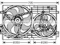 Ventilator radiator SKODA FABIA Combi AVA VW7508