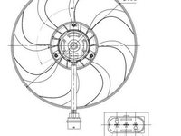 Ventilator radiator SKODA Fabia I Hatchback (6Y2) (An fabricatie 12.1999 - 03.2008, 54 - 100 CP, Diesel, Benzina) - OEM - MAXGEAR: 6Q0959455AE/MG|57-0051 - LIVRARE DIN STOC in 24 ore!!!