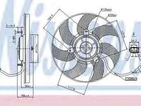 Ventilator radiator SKODA SUPERB 3T4 NISSENS 85680