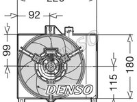 Ventilator, radiator SMART FORTWO Coupe (450) DENSO DER16003