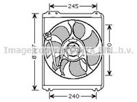 Ventilator radiator SUBARU LEGACY II combi BD BG AVA SU7514