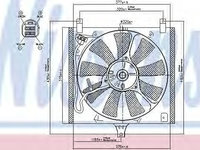 Ventilator, radiator SUZUKI IGNIS I (FH) (2000 - 2005) NISSENS 85385 piesa NOUA