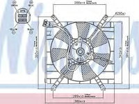 Ventilator radiator SUZUKI LIANA combi (ER) (2001 - 2007) NISSENS 85414