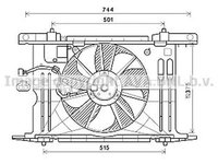 Ventilator radiator TOYOTA AURIS NRE15 ZZE15 ADE15 ZRE15 NDE15 AVA TO7673