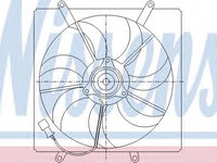 Ventilator, radiator TOYOTA AVENSIS Liftback (T22) (1997 - 2003) NISSENS 85014 piesa NOUA