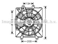 Ventilator radiator TOYOTA AVENSIS Liftback T22 AVA TO7507