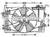 Ventilator radiator TOYOTA AVENSIS T25 AVA TO7508