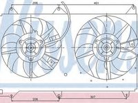 Ventilator radiator TOYOTA AVENSIS VERSO CLM2 ACM2 NISSENS 85236