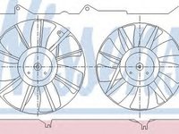 Ventilator radiator TOYOTA CAMRY MCV3 ACV3 XV3 NISSENS 85287