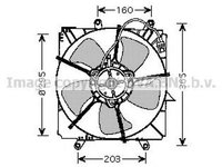 Ventilator radiator TOYOTA CARINA E T19 AVA TO7515