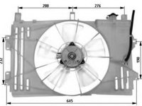 Ventilator radiator TOYOTA COROLLA Verso (ZDE12_, CDE12_) (2001 - 2004) NRF 47053