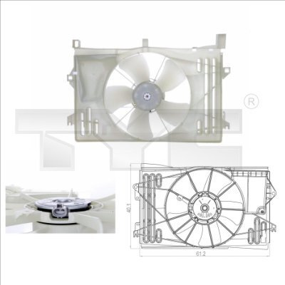 Ventilator radiator # Toyota Runx 2001 2002 2003 2004 2005 2006 2007 # 836 0013 # TYC