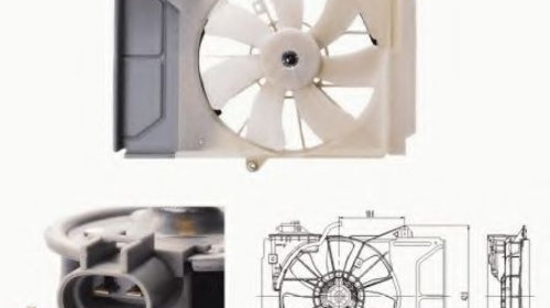 Ventilator radiator TOYOTA YARIS/VITZ (SCP1_,