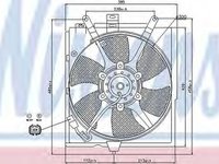 Ventilator radiator VOLVO V40 combi VW NISSENS 85299