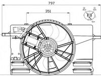 Ventilator radiator VOLVO V50 (MW) - OEM - NRF: NRF47412|47412 - Cod intern: W02234109 - LIVRARE DIN STOC in 24 ore!!!