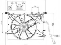 Ventilator radiator VOLVO XC70 I Cross Country (P2, 295) (An fabricatie 03.2000 - 08.2007, 163 - 209 CP, Diesel, Benzina) - Cod intern: W20163063 - LIVRARE DIN STOC in 24 ore!!!