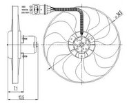 Ventilator radiator VW GOLF 4 (1J1) (1997 - 2005) NRF 47397