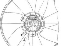 Ventilator radiator VW GOLF III 1H1 NRF 47660