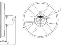 Ventilator, radiator VW GOLF III Cabriolet (1E7) (1993 - 1998) NRF 47402 piesa NOUA