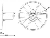 Ventilator radiator VW GOLF III Variant 1H5 NRF 47401